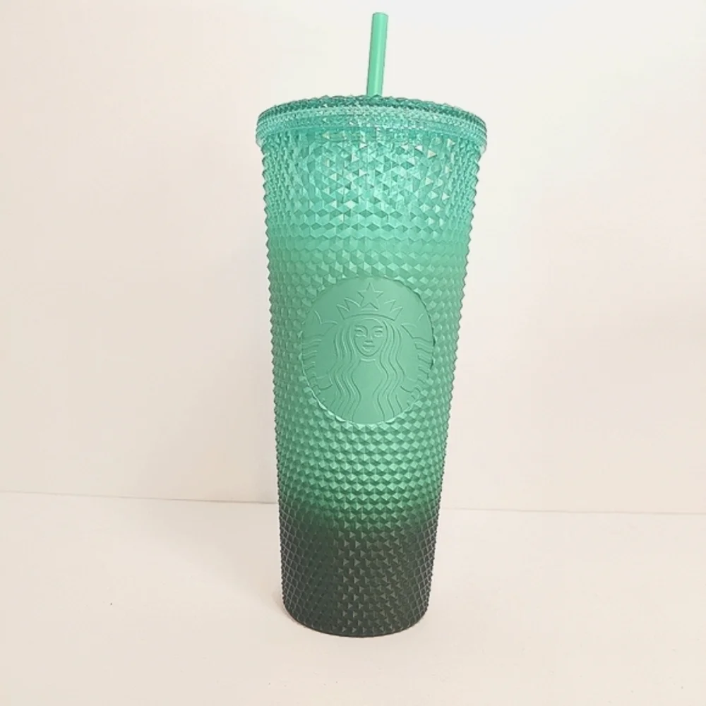NEW Starbucks Diamond Texture Tumbler Venti 24 Oz Green Ombre Gradient 2022